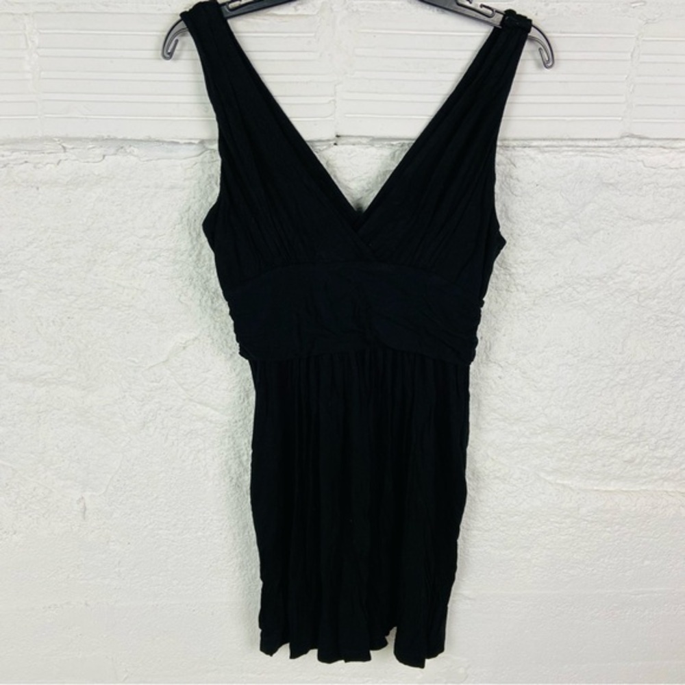 Gretchen Scott Designs Black v neck mini sleeveless Dress size small